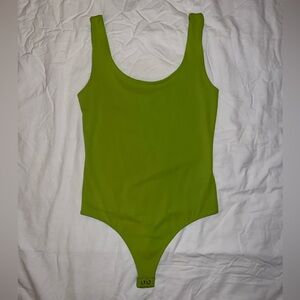 Express Lime Green Scoop Neck Bodysuit